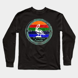 St Pete FL Manhole Cover Flag Colors Long Sleeve T-Shirt